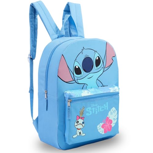 Disney Stitch Backpack Set - Bundle with 16" School Bag, Water Bottle, Stickers, More | Stitch and Scrump School Backpack for Kids, Girls2