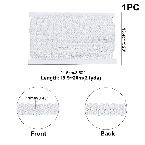 Pandahall About 20M Polyester Woven Gimp Braid Trim 3/8 Inch(11Mm) Embroidery Braid Twist Fabric Lace Trim Edge Craft Decorative Ribbon For Home Decoration Costume Diy Crafts Sewing Jewelry Making #TOP4