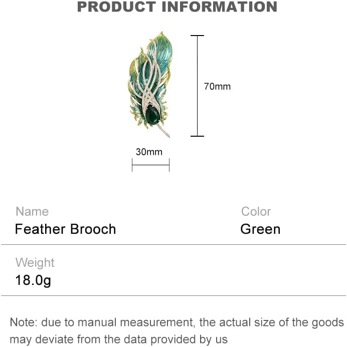 14K Gold Peacock Feather Moissanite Brooch - Vintage-Inspired, Luxurious Pin for Autumn & Winter Coats, Elegant Jewelry Accessory for Formal & Casual Wear - Image 2