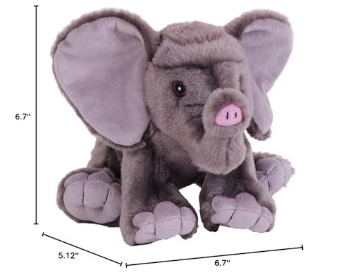 Wild Republic Cuddlekins Eco Mini African Elephant, Stuffed Animal, 8 Inches, Plush Toy, Fill is Spun Recycled Water Bottles, Eco Friendly - Image 2