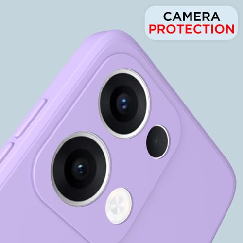 Image of Outlouders Back Cover for Oppo Reno 13 5G | Camera Protection | Durable Soft Matte Silicone Bumper Case (Purple)