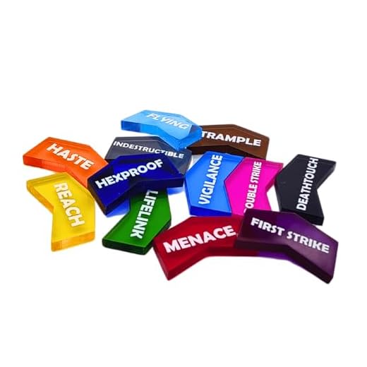 Futhark MTG-Zähler/Keyword-Zähler für Magic The Gathering, Set mit 60 farbcodierten MTG-Token, verbessertes Gameplay mit diesem tollen Geschenk für Magic The Gathering