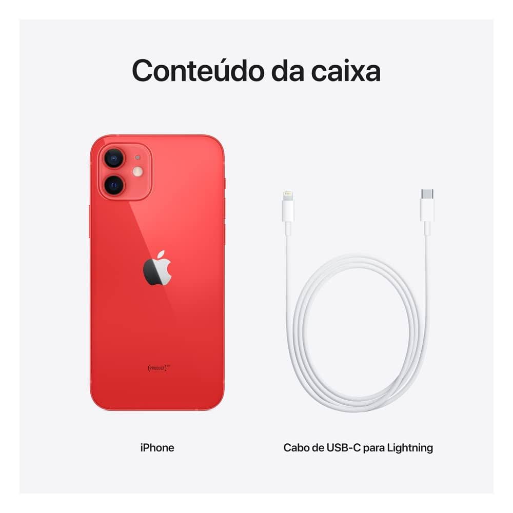 Apple iPhone 12 レッド　64G Celular Apple iPhone 12 Vermelho 64GB 4 GB com o Melhor