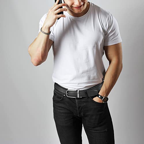 2 Pack Mens Ratchet Belt, Mio Marino Quick Adjust Slide Belts with Elegant Holiday Gift Box4