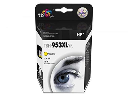 TB Print TBH-953XLYR cartouche d'encre Jaune 1 pièce(s) - Cartouches d'encre (Encre à pigments, Jaune, - OfficeJet Pro 7740 - OfficeJet Pro 8210 - OfficeJet Pro 8710 All-in-One - OfficeJet Pro 8720..., 1 pièce(s), Impression à jet d'encre, 25 ml)