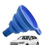 Funnels For Automotive Use - Car Oil Funnel | Foldable Silicone Splash-Proof Universal Multi-Purpose | Automotive Use Oil Change Funnel | Wide Mouth Flexible Universal Foldable For Kitchen Canning