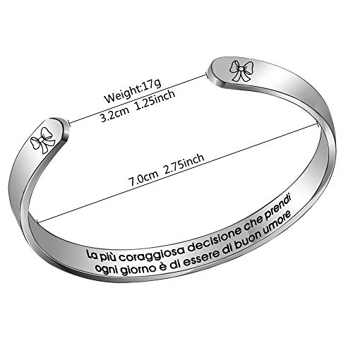 Aoeboz Regali di Ispirazione Braccialetto Donna