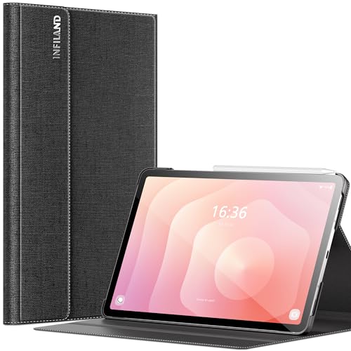 INFILAND Funda para Galaxy Tab S11 2025 De 11 Pulgadas,Cubierta con Soporte Multiángulo Compatible con Samsung Tab S11 5G SM X736B/ SM X730 [Activación/Suspensión Automática] (Negro)