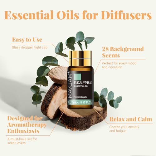 MAYJAM Essential Oils Set 28 - Essential Oils Gift Set for Humidifier, Diffusers, DIY, Home, 24 Single Essential Oil + 4 Blends Essential Oil - Image 4