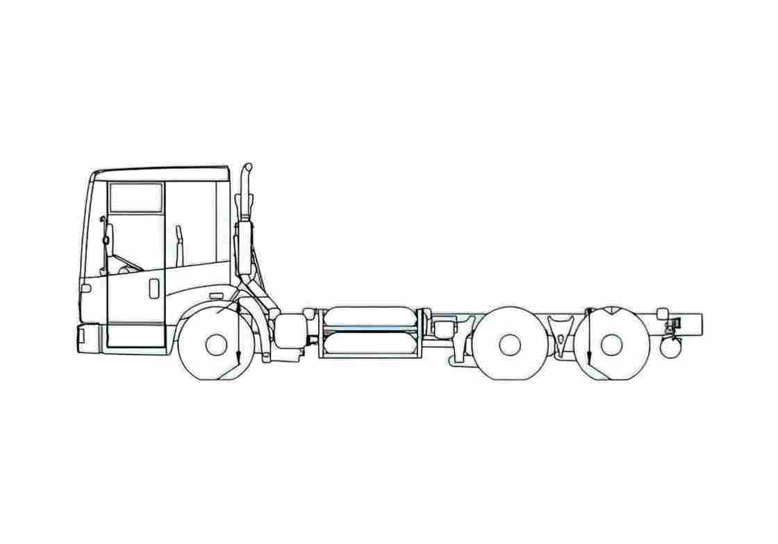 A4 Photo Blueprint Mercedes Benz Econic 2628 LITNLA 6x2 NGT Truck