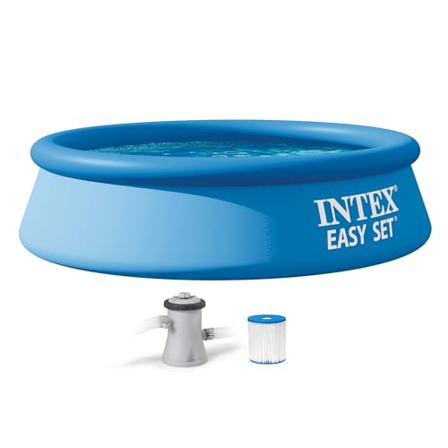 Intex Easy Set 8 ft x 24in Above Ground Pool Set, Round...