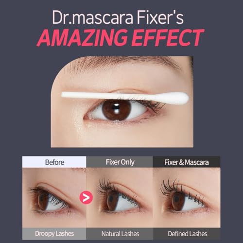 Image of ETUDE Dr. Mascara Fixer, Korean Mascara Fixer, Long-Lasting Wax Formula, All-Day Curl Hold, Smudge-Proof, Korean Makeup, Beauty, Vegan Certified, Black (0.203 Fl Oz)