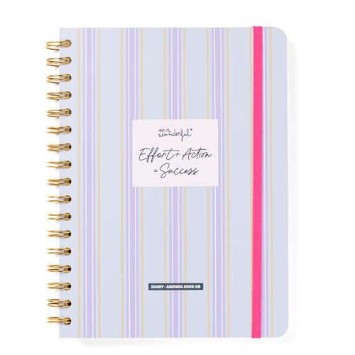 Mr.Wonderful - Agenda Basic 2025-26 Semanal - Agenda con Organización Semanal - Effort + Action = Success