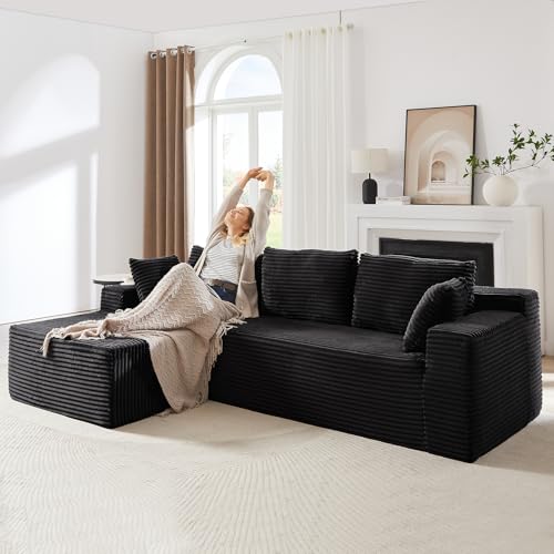 104 Inch Cloud Sectional Couch with L-Shape Chaise,Modern Upholstered Couches with Deep...