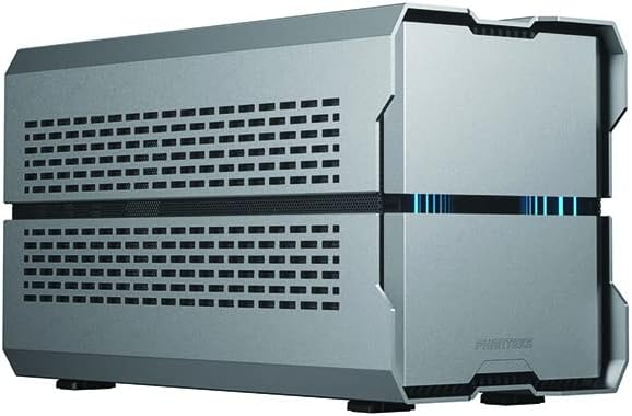 Phanteks (PH-ES121XT_DGS01) Evolv Shift XT, extendable Small Form-Factor Chassis, mini-ITX Gaming Chassis, PCI-e Gen4 Riser Cable, Digital-RGB Infinity Mirror, Triple-Slot GPU Support, Galaxy Silver
