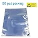 CW-MART Open Top Antistatic Bag for ATX Motherboard Graphics Card GPU Electronics Anti Static Ziplock ESD Shielding Bags, 50 Pcs 12x16inch with Anti-Static Label…