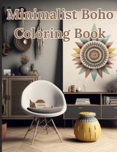 Minimalist Boho Coloring Book: Creativity and Relaxation Line Art to...