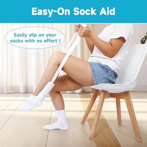 Fanwer Sock Aid Tool and Pants Assist for Elderly, Disabled,Pregnant, Diabetics - Pulling Assist Device - Socks Helper