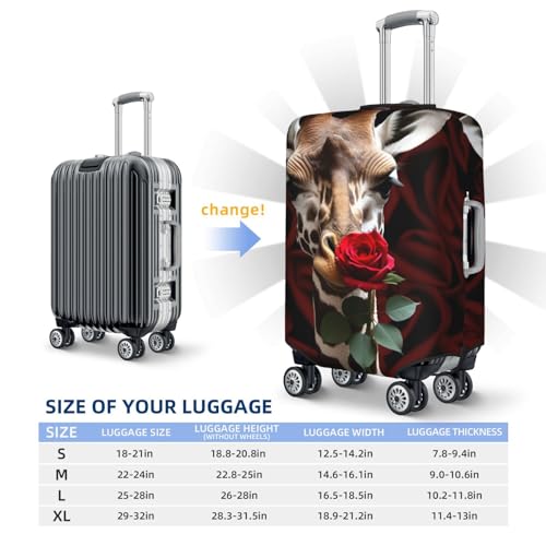 Housse pour valise élastique girafe évite les rayures de bagages Noir L