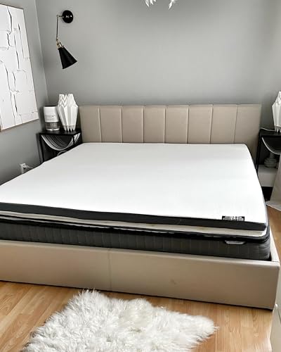 Materac nawierzchniowy biało-szary memory foam 160 x 200 cm Slumber