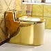 Toilets For Bathrooms, Gold Toliet, One Piece Toilet With Comfort Seat, Golden Toliet Bowl, Elongated(350mm)