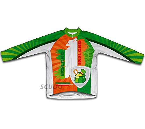 ScudoPro Luck of The Irish Winter Thermal Cycling Jersey for Men - Size 4XL