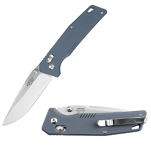 GANZO Firebird F7601 Pocket Folding Knife G-10 Anti-Slip Handle with Clip 440C Stainless Steel Blade Hunting Gear Fishing Camping Folder Outdoor EDC Knife (Black)