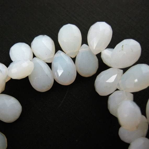 Opale blanche véritable en perles de qualité pour bijoux sans défaut - 2