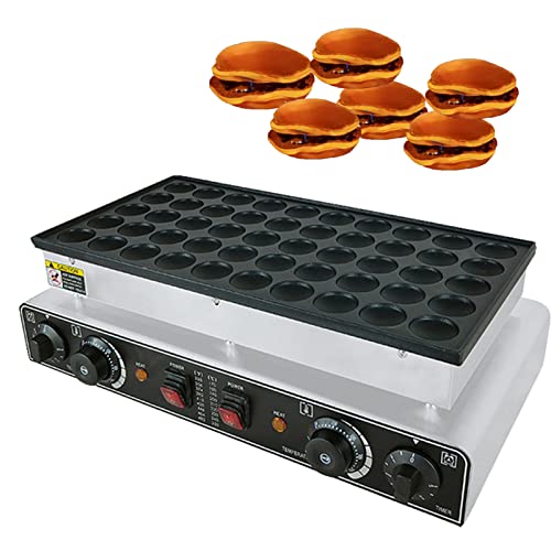 Commercial Non-stick 50 Holes Dorayaki Maker Electric/Gas Mini Muffin Waffle Maker Dutch Pancake Poffertjes Griller Machine