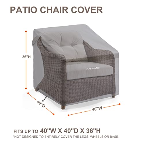 Patioasis Waterproof Grey Large Outdoor Rocking Chair Cover 2 Pack 40''W X 40''D X 36''H Hampton Bay Oversized Wicker Patio Furniture Chair Covers Set Of 2 #TOP2