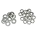 KAISH 20pcs USA thead Guitar Input Output Jack Socket Nut and Washer Guitar Jack Nuts for Switchcraft Sockets Nickel