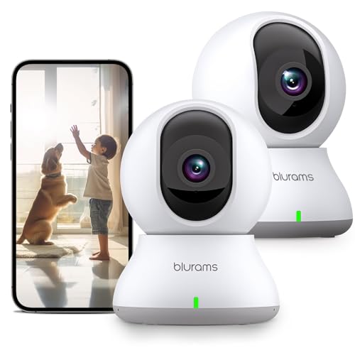 blurams Camara Vigilancia WiFi Interior 2K, 360 Cámara Vigilancia para Bebe/Perros,Camara IP,Visión Nocturna,Detección Humana con IA,Audio Bidireccional,Sirena de Seguridad,Compatible con Alexa/IFTTT