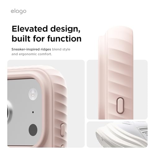 Image of elago Magnetic Ridge for iPhone 17 Pro Case, Premium Magnetic Silicone Case, Compatible with MagSafe, Liquid Silicone Material, Protective Cover, Shockproof, Slim Phone, 6.3 inch (Lovely Pink)