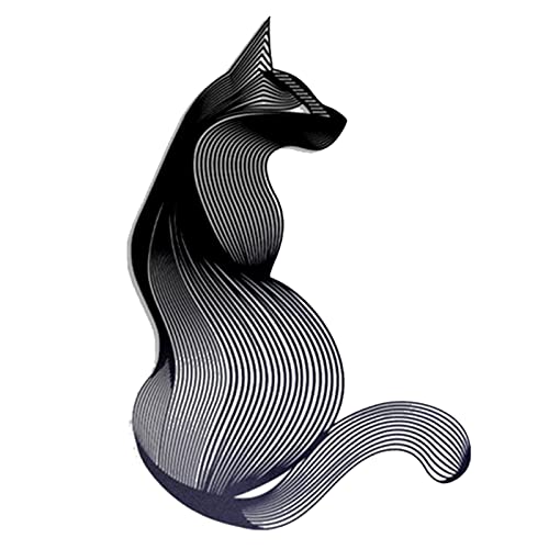 TOPDR Art Mural Métal Chat, Sculpture Murale Métal, Décoration Murale Chat, Décoration Maison Chat, pour Maison Café Jardin Salon,A Cover