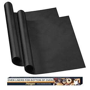 Oven Liners for Bottom of Oven, 2 Pack Large Thick Heavy Duty Non-Stick Teflon Oven Mat Set, 15.74″x 23.62″ BPA and PFOA Free Oven Floor Protector Liner, Kitchen Friendly Cooking Accessory