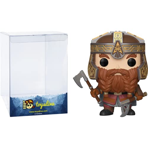 Gimli: P O P ! Movies Vinyl Figurine Bundle With 1 Compatible 'Toysdiva' Graphic Protector (629-33248 - B)