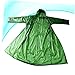 Beavorty Thickened Adult Hooded Raincoat EVA Rain Cape for Camping and Outdoor Use Portable Reusable Unisex Rain Poncho in Army Green with Drawstring Hood Lightweight Windproof Rainwear for