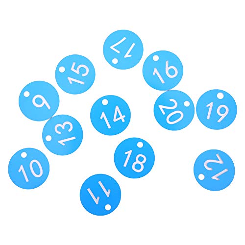 Etiqueta de número de granja, suministros de cría, etiqueta numerada, para cría de animales, apicultura(blue, 1-20/bag)