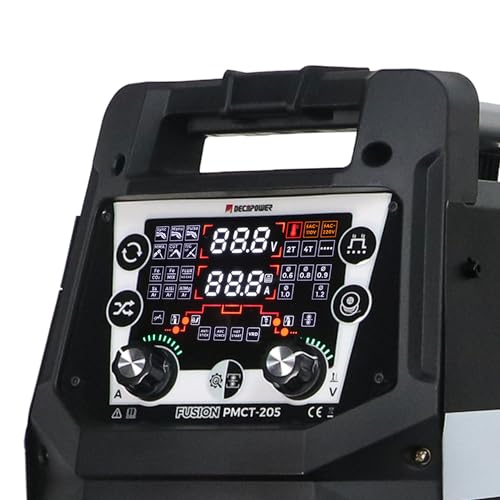 Decapower Multi Procede 200A 6 en 1 Poste a Souder Fil Fourré MIG MAG Pulse MMA HF TIG Decoupeur Plasma avec gaz sans gaz Multifonction soudure machine de découpe soudage (PMCT 205 PACK 3)