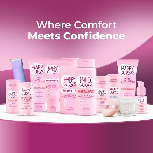 Image of HAPPY CURVES Anti-Chafe Stick - Chafing and Friction Defense for Women, Ideal for Thighs, Underarms and More - Thigh Rub Protector and Chafing Balm, Perfect for Active, Non-Active Women (1 Pack)