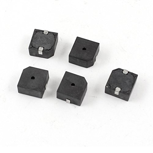 Aexit 5pcs 9.6mm x 9.6mm x 5mm Square Shape SMD Buzzer Black DC 5V 30mA (e48ac590d2f8eb644314a614ee581134)