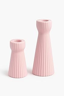 29 Pink Ceramic Decor Ideas That Feel Soft And Elegant 10 Taper Candle Holders for Candlesticks Ceramic Candle Stick Candle Holder...
