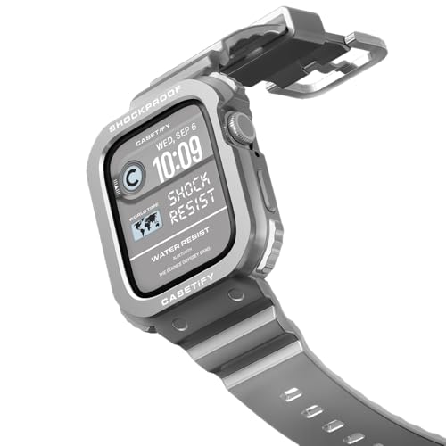 CASETiFY Bounce Odyssey Band Compatible with Apple Watch Series 10,46mm - Silver