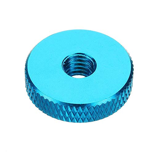 Vis moletée M6 aluminium avec collier spaceur rondelle bleu - 6