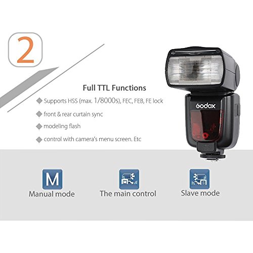 GODOX Thinklite TT685C TTL Camera Flash Speedlight 2.4GHz High Speed 1/8000s GN60 Compatible for