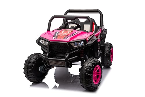 12v7a*1 30w*4 Four-wheel drive leather seat one button start,forward and backward, high and low speed, music, front light, power display, two doors can open, 2.4G R/C, seat belt four wheel absorber