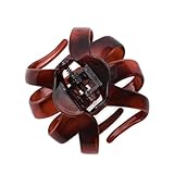 Gimme Beauty - Strong ClickFit Claw Clip in Brown - For Thick, Medium, and Fine Hair Types - Trendy Hair Accessories for Women & Men - All Day Firm Hold, No Slip Technology - 1 pc