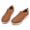 TIOSEBON Men's Slip On Walking Loafers-Comfortable Tennis Driving Work Shoes 7 UK Brown #1