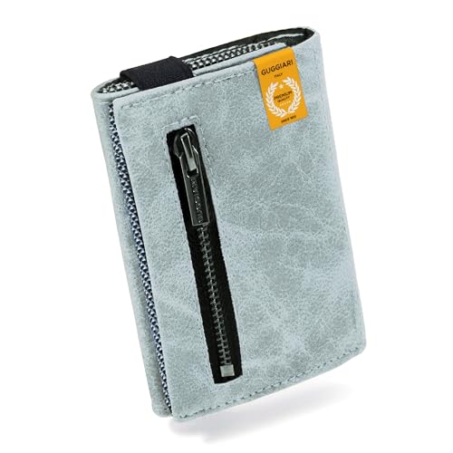 GUGGIARI® Portefeuille en Cuir de Qualité pour Homme – Porte Feuille Souple avec Porte Carte Bancaire et Porte-Monnaie - Porte Carte de Crédit Compact...