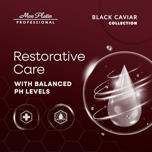 Mon Platin Professional Black Caviar Blonde Hair Shampoo - Intensive Moisturizing Shampoo for blonde, bleached, or Color Treated Hair - Special Antistatic Formula,SLS/Salt Free 500ML